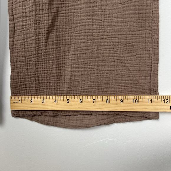 Revolve Bobi Los Angeles Sz Small Gauze Wide Leg Pants Mauve Tan 100% Cotton - Picture 6 of 9